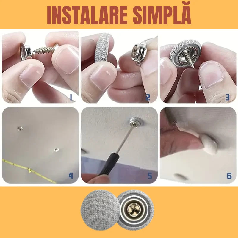 Set nituri pentru plafon auto- cleme de fixare tapițǎrie